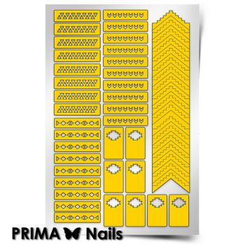 Трафарет для дизайна ногтей PRIMA Nails. Ацтеки и Майя 1
