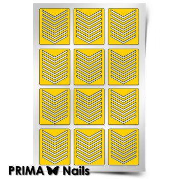 Трафарет для дизайна ногтей PRIMA Nails. Шевроны средние