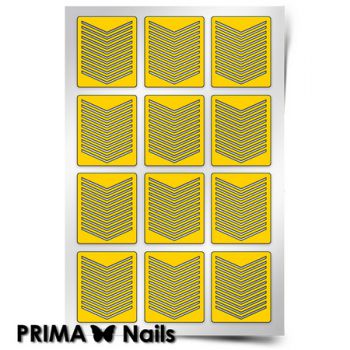 Трафарет для дизайна ногтей PRIMA Nails. Шевроны тонкие