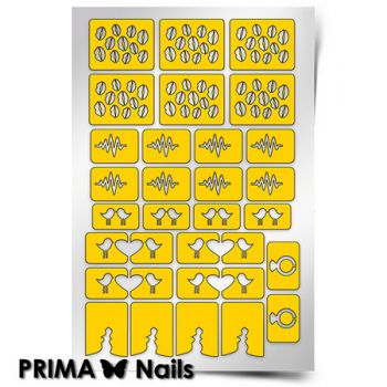 Трафарет для дизайна ногтей PRIMA Nails. Стрела Амура