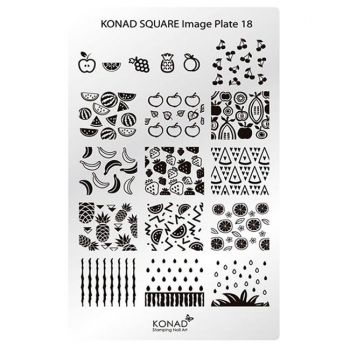 Пластина Square Plate-18 (18 дизайнов) Konad
