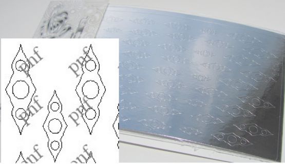 119-PFN Металлизированная наклейка серебро ( клеевая основа)