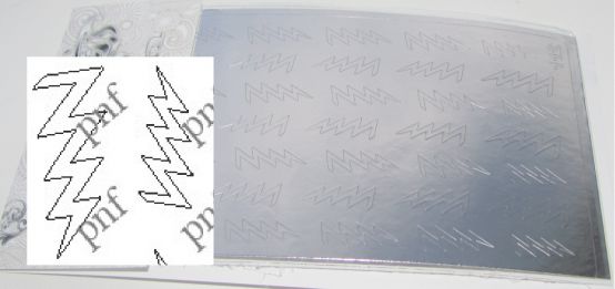 112-PFN Металлизированная наклейка серебро ( клеевая основа)