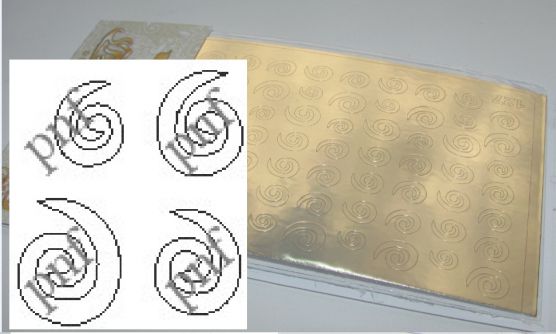 127z-PFN Металлизированная наклейка золото ( клеевая основа)