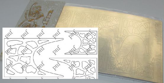 123z-PFN Металлизированная наклейка золото ( клеевая основа)