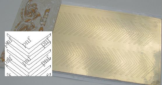 104z-PFN Металлизированная наклейка золото ( клеевая основа)