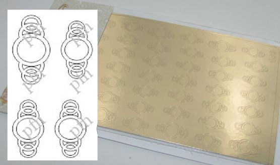 163z-PFN Металлизированная наклейка золото ( клеевая основа)
