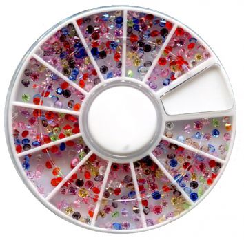 KM-40 Цветные декоративные кристаллы (алмаз , 1,5мм)