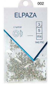 Стразы Crystal ELPAZA №02АВ серебряный голографик SS3, 1440 шт.