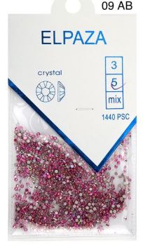 Стразы Crystal ELPAZA №09АВ ярко-розовый голографик SS5, 1440 шт.