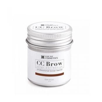 Хна для бровей CC Brow (dark brown) в баночке (темно-коричневый, 5 гр.) Lucas` Cosmetics
