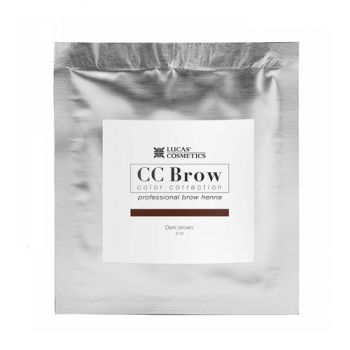 Хна для бровей CC Brow (dark brown) в саше (темно-коричневый, 5 гр.) Lucas` Cosmetics