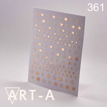 3D наклейка STARS #361-1 розовое золото ART-A
