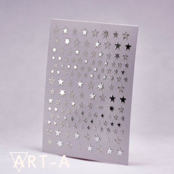 3D наклейка STARS #361-2 серебро ART-A