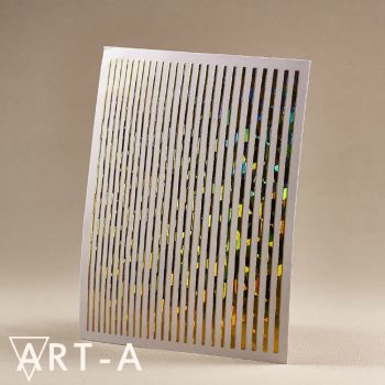 3D наклейка STRIPES золото голографик ART-A (полосы, гнутся)