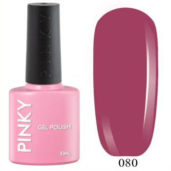 №080 Гель-лак PINKY Classic Клубничный Смузи 10мл. (розовый натуральный насыщенный)