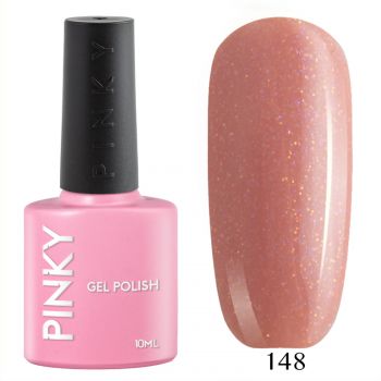 №148 Гель-лак PINKY Classic Поэма 10мл. (бежевый натуральный с мерцающим голографическим микрошиммером)