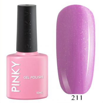№211 Гель-лак PINKY Classic Розовые Мечты 10мл. (лилово-розовый с золотым микрошиммером)