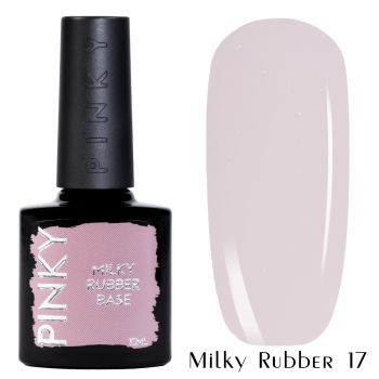 Каучуковая молочная база PINKY Milky Rubber Base 017 10мл. (нежно-розовый серебряным микрошиммером)