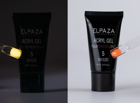 Акригель #05 ACRYL GEL FLUORESCENT ELPAZA 30мл. (Полигель светится в темноте)