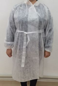 Одноразовый халат с поясом, р-р 44-52