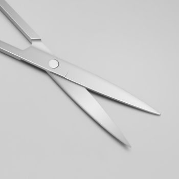 Ножницы маникюрные, прямые, широкие, 12 см, цвет серебристый QF