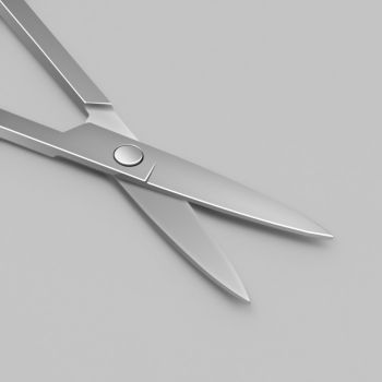 Ножницы для маникюра прямые, узкие, 9 см, цвет серебристый QF