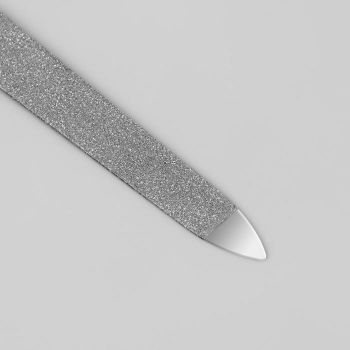 Пилка металлическая для ногтей, 12 см, в чехле, цвет «янтарный» QF