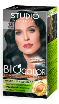 1.0 Крем-краска для волос BIO COLOR Studio Professional ЧЕРНЫЙ