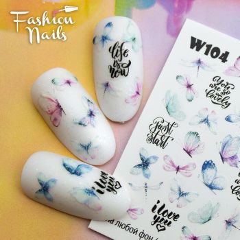 W104 Слайдер дизайн Fashion Nails