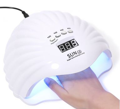 Лампа UV/LED гибрид SUN L5 Ракушка белая 150W