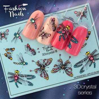 3D crystal 8 Слайдер дизайн Fashion Nails