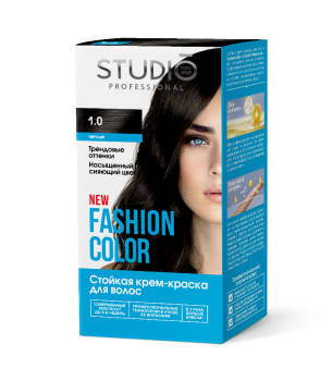 1.0 Стойкая крем-краска для волос FASHION COLOR Studio Professional