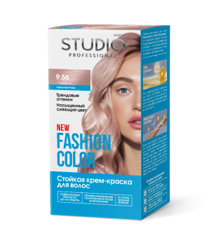 9.56 Стойкая крем-краска для волос Пыльная роза FASHION COLOR Studio Professional