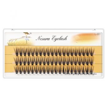 Ресницы пучковые накладные L 10mm Nesura Eyelash 10D/0.1