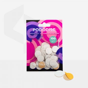 Сменные файлы белые для педикюрного диска PODODISC S EXPERT 100 грит (50 шт) Staleks