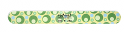 Пилка для натуральных ногтей (зелено-желтая, закругленная, 240/240), RU-0627