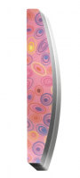 Пилка-баф (полукруглая, рисунок «Абстракция розовая», 100/180) Runail Professional