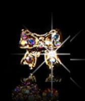 Украшение Jewelry 3D "Золотой бант" 7x6