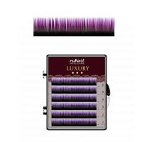 Ресницы для наращивания Luxury, Ø 0,1 мм, Mix C, (№10,12,14), цвет: черно-фиолетовый,  6 линий Runail Professional