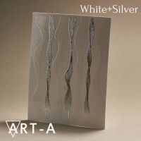 3D наклейка WAVES белый+серебро ART-A - вид 1 миниатюра