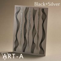 3D наклейка WAVES черный+серебро ART-A - вид 1 миниатюра