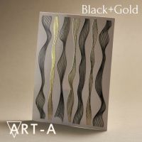 3D наклейка WAVES черный+золото ART-A - вид 1 миниатюра
