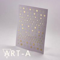 3D наклейка STARS #353-3 золото ART-A - вид 1 миниатюра