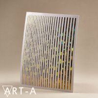 3D наклейка STRIPES золото голографик ART-A (полосы, гнутся) - вид 1 миниатюра