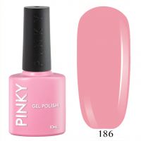 №186 Гель-лак PINKY Classic Дамский Каприз 10мл. (розовый натуральный)