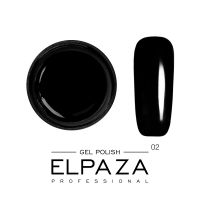 Гель-краска Black #02 ELPAZA 8мл. (черная)