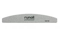 Профессиональная пилка для искусственных ногтей (серая, полукруг, 100/180) №6437 Runail Professional