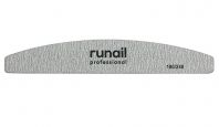 Профессиональная пилка для искусственных ногтей (серая, полукруг, 180/240) №6440 Runail Professional