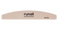 Профессиональная пилка для искусственных ногтей (бежевая, полукруг, 100/180) №6561 Runail Professional